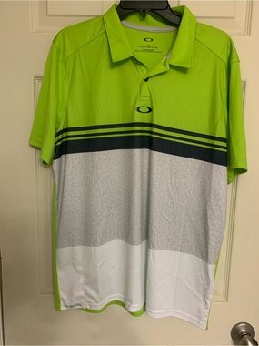 Oakley Men's Lime Green Golf Polo Shirt